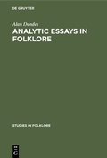 Bild: Analytic Essays in Folklore - De Gruyter Mouton