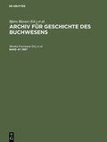 Cover: Archiv f&uuml;r Geschichte des Buchwesens / 1997 - De Gruyter