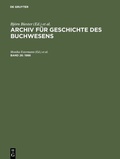 Bild: Archiv für Geschichte des Buchwesens / 1986 - De Gruyter