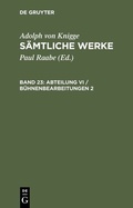 Cover: Abteilung VI / B&uuml;hnenbearbeitungen 2 - De Gruyter Saur