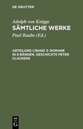 Cover: Romane in 8 B&auml;nden. Geschichte Peter Clausens - De Gruyter Saur