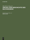 Cover: Archiv f&uuml;r Geschichte des Buchwesens / 1998 - De Gruyter