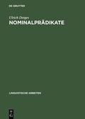 Cover: Nominalpr&auml;dikate - De Gruyter