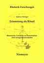 Cover: Erinnerung als Ritual - De Gruyter