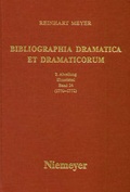 Cover: Reinhart Meyer: Bibliographia Dramatica et Dramaticorum. Einzelb&auml;nde 1700-1800 / 1770-1772 - De Gruyter