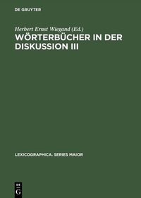 Abbildung von: Wörterbücher in der Diskussion III - De Gruyter