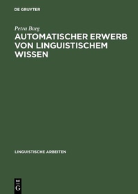 Abbildung von: Automatischer Erwerb von linguistischem Wissen - De Gruyter
