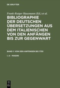 Cover: Von den Anf&auml;ngen bis 1730 - De Gruyter