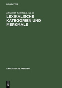 Abbildung von: Lexikalische Kategorien und Merkmale - De Gruyter