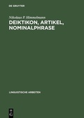 Cover: Deiktikon, Artikel, Nominalphrase - De Gruyter