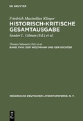 Cover: Friedrich Maximilian Klinger: Historisch-kritische Gesamtausgabe / Der Weltmann und der Dichter - De Gruyter
