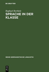 Abbildung von: Sprache in der Klasse - De Gruyter