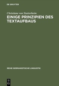 Cover: Einige Prinzipien des Textaufbaus - De Gruyter