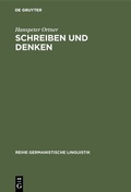 Cover: Schreiben und Denken - De Gruyter
