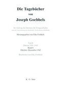 Cover: Die Tageb&uuml;cher von Joseph Goebbels. Diktate 1941-1945 / Oktober - Dezember 1942 - De Gruyter