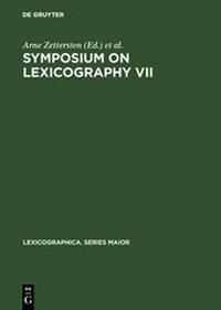 Abbildung von: Symposium on Lexicography VII - De Gruyter