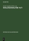 Cover: Dialoganalyse VI/1 - De Gruyter