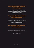 Cover: International Encyclopedia of Pseudonyms. Real Names / Kaelin - Lunceford - De Gruyter