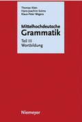 Cover: Mittelhochdeutsche Grammatik / Wortbildung - De Gruyter