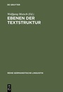 Cover: Ebenen der Textstruktur - De Gruyter