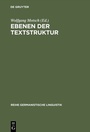 Cover: Ebenen der Textstruktur - De Gruyter