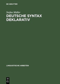 Abbildung von: Deutsche Syntax deklarativ - De Gruyter