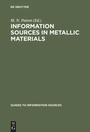 Cover: Information Sources in Metallic Materials - De Gruyter Saur