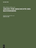 Bild: Archiv für Geschichte des Buchwesens / 1993 - De Gruyter