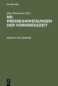 Cover: 1937. Register - De Gruyter Saur