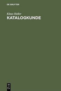 Abbildung von: Katalogkunde - De Gruyter