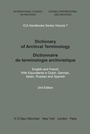 Bild: Dictionary of Archival Terminology - De Gruyter Saur