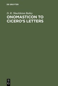 Cover: Onomasticon to Cicero's Letters - De Gruyter