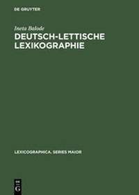 Abbildung von: Deutsch-lettische Lexikographie - De Gruyter