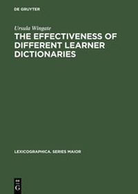 Abbildung von: The Effectiveness of Different Learner Dictionaries - De Gruyter