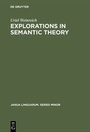 Cover: Explorations in Semantic Theory - De Gruyter Mouton