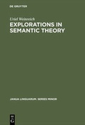 Cover: Explorations in Semantic Theory - De Gruyter Mouton