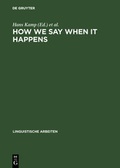 Cover: How we say WHEN it happens - De Gruyter