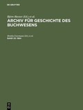 Bild: Archiv für Geschichte des Buchwesens / 1984 - De Gruyter