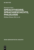 Cover: Sprachtheorie, Sprachgeschichte, Philologie - De Gruyter