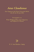 Cover: Aetas Claudianea - De Gruyter