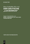 Cover: Der deutsche "Lucidarius" / Kritischer Text nach den Handschriften - De Gruyter