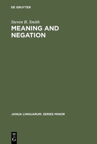 Enlarge image Cover: Meaning and Negation - De Gruyter Mouton