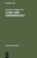 Cover: Lyrik der Gr&uuml;nderzeit - De Gruyter