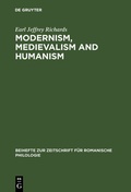 Cover: Modernism, medievalism and humanism - De Gruyter