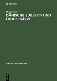 Abbildung von: Dänische Subjekt- und Objektsätze - De Gruyter