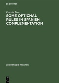 Cover: Some optional rules in Spanish complementation - De Gruyter