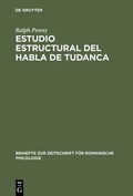 Cover: Estudio estructural del habla de Tudanca - De Gruyter