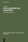 Cover: Los canones de Albateni - De Gruyter