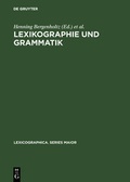 Cover: Lexikographie und Grammatik - De Gruyter Mouton