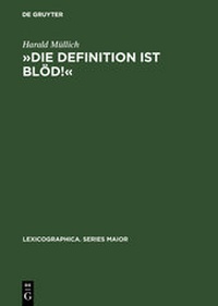 Abbildung von: Die Definition ist blöd! - De Gruyter Mouton